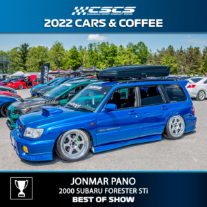 2022 CARS & COFFEE - JONMAR PANO - 2000 SUBARU FORESTER STi - BEST OF SHOW