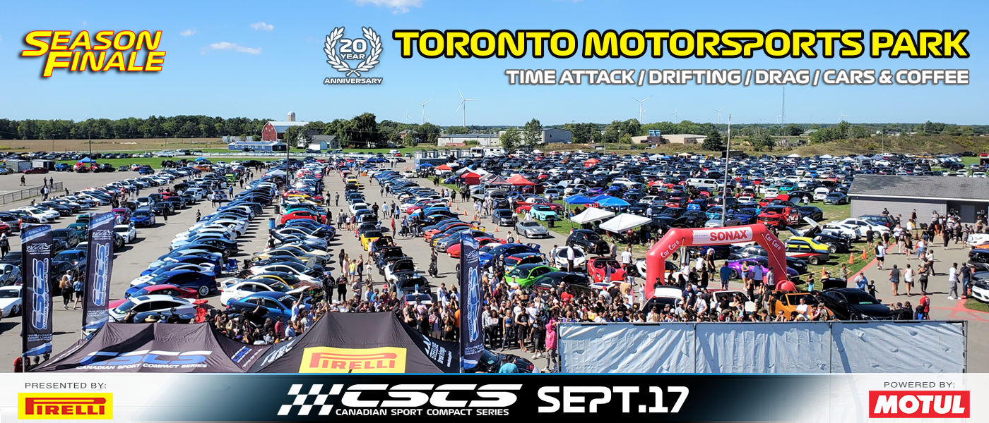 Sept. 17  @ Toronto Motorsports Park Season Finale Event Banner