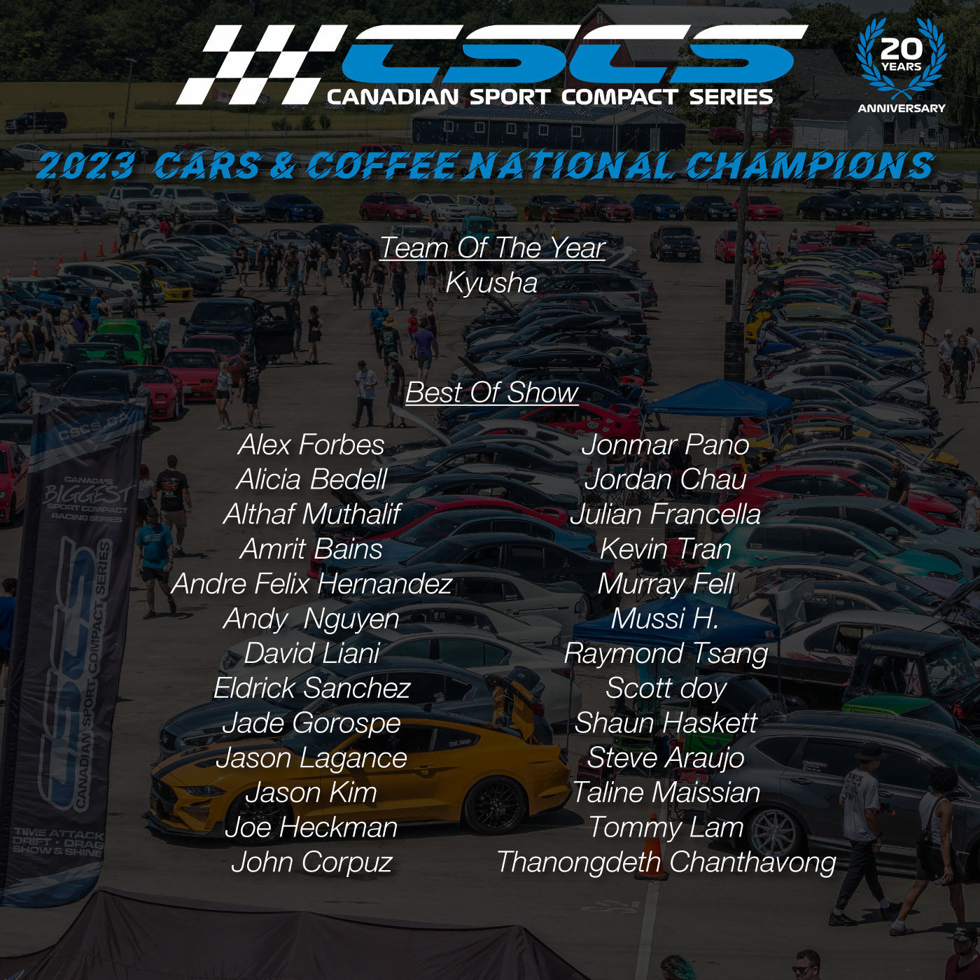 2023 CARS & COFFEE NATIONAL CHAMPIONS